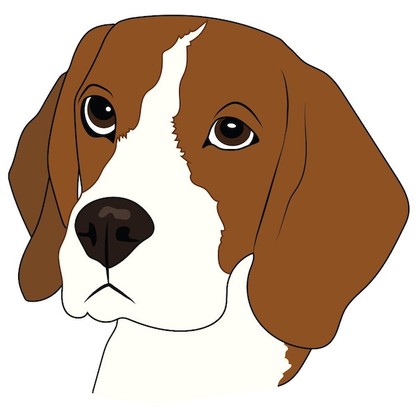 Beagle Dog Decal, Dog Lover Decor Vinyl Sticker